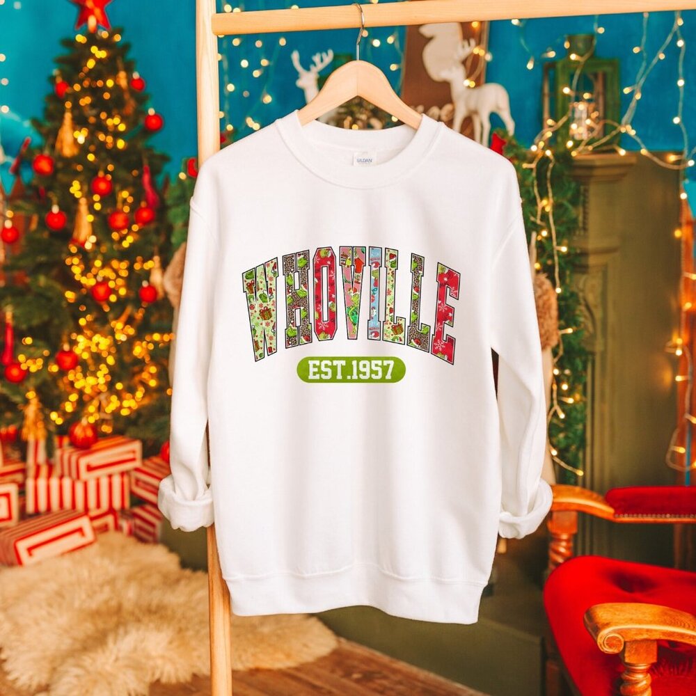 Whoville Est 1957 Christmas Sweatshirt, Grinch Christmas Hoodie, Christmas Famil